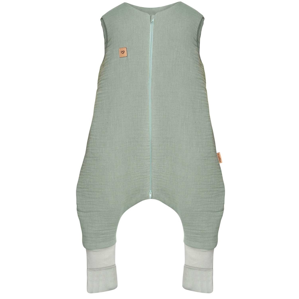 Miegmaišis su kojomis iš muslino, 0,5 TOG, „Malaga“, 1–2 m., mėtų spalvos